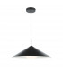Dome Single Pendant Matt Black Polished Chrome-1
