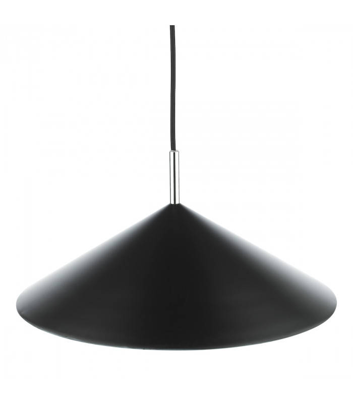 Dome Single Pendant Matt Black Polished Chrome-3