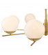 8 Light Pendant Ceiling Light Natural Brass Opal Glass Globe-3