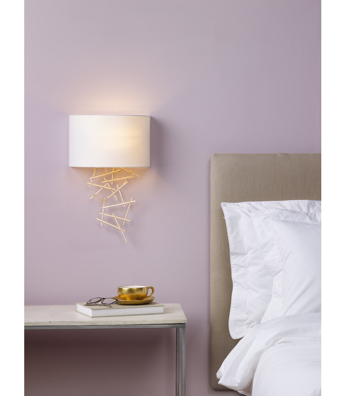 Gold Designer Wall Light with Shade-6
