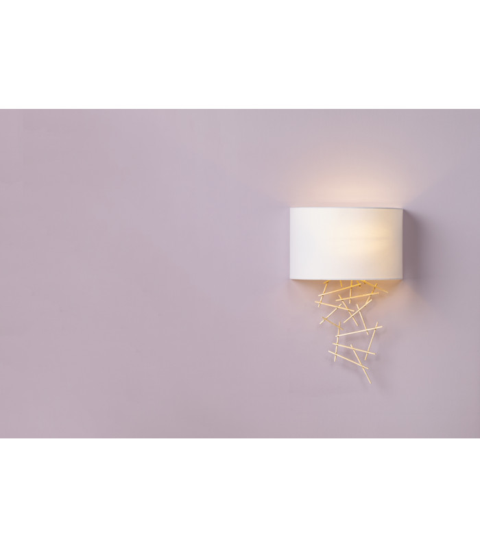 Gold Designer Wall Light with Shade-7