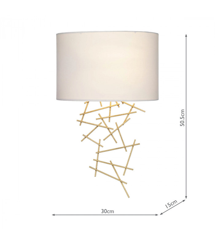 Gold Designer Wall Light with Shade-8