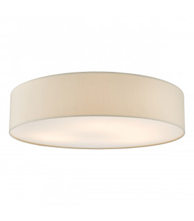 6 Light Flush Light Taupe Cylindrical Diffuser 80cm-1