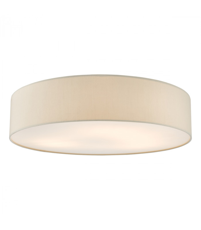 6 Light Flush Light Taupe Cylindrical Diffuser 80cm-1