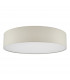6 Light Flush Light Taupe Cylindrical Diffuser 80cm-2