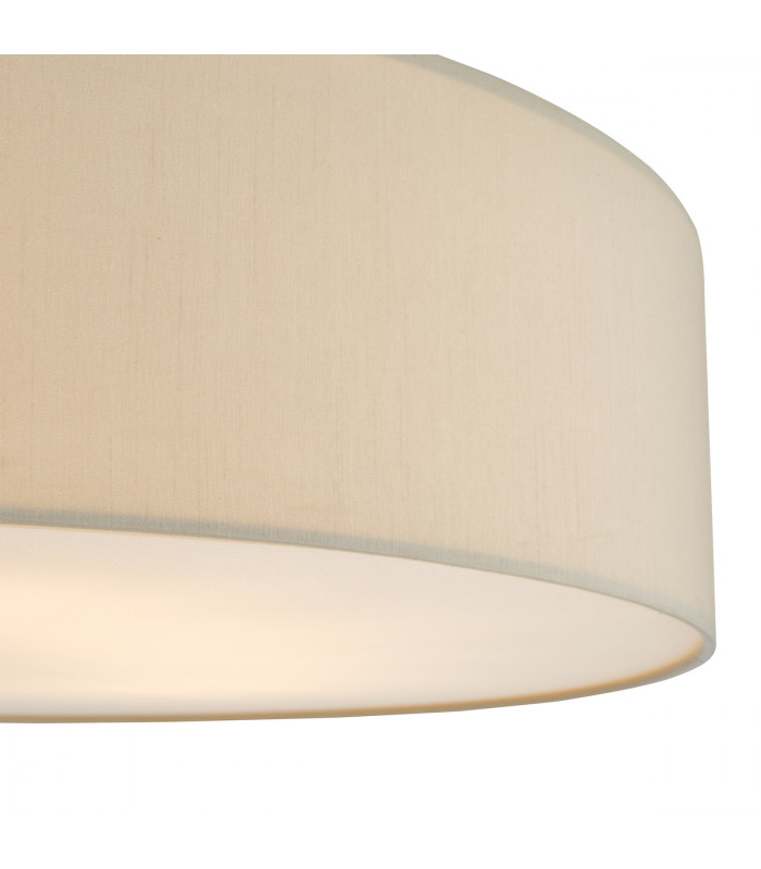 6 Light Flush Light Taupe Cylindrical Diffuser 80cm-3
