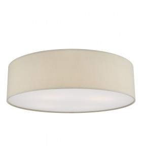 4 Light Flush Taupe Cylindrical Diffuser 60cm-1