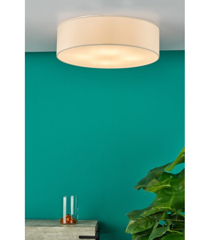 4 Light Flush Taupe Cylindrical Diffuser 60cm-4