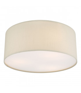 3 Light Flush Taupe Cylindrical Diffuser 40cm-1
