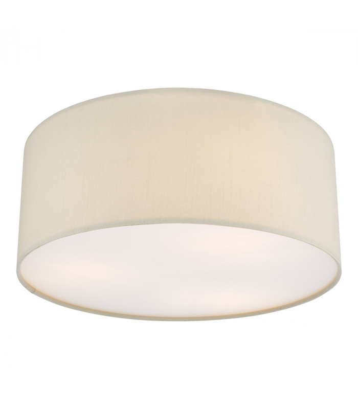 3 Light Flush Taupe Cylindrical Diffuser 40cm-1