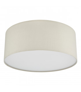 3 Light Flush Taupe Cylindrical Diffuser 40cm-2