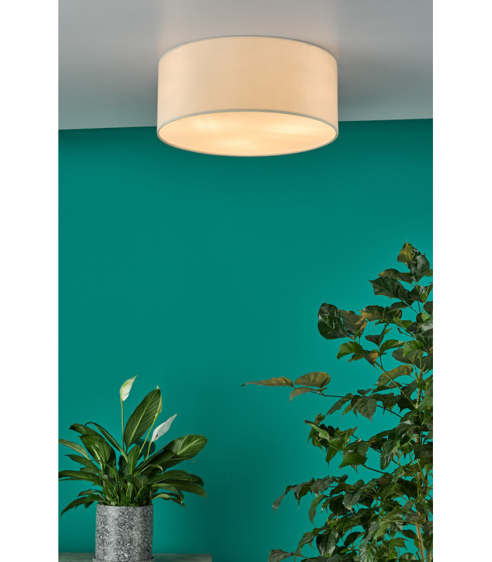 3 Light Flush Taupe Cylindrical Diffuser 40cm-4
