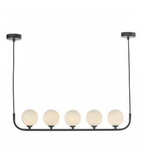 5 Light Bar Modern Pendant Matt With Opal Glass-1