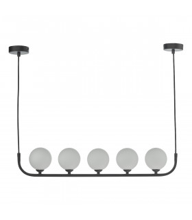 5 Light Bar Modern Pendant Matt With Opal Glass-2