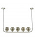 5 Light Bar Modern Pendant Polished Chrome Smoked Glass-2