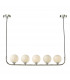 5 Light Bar Modern Pendant Polished Chrome Opal Glass-1