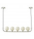 5 Light Bar Modern Pendant Polished Chrome Opal Glass-2