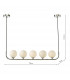 5 Light Bar Modern Pendant Polished Chrome Opal Glass-5