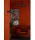 Wall Light Matt Black Smoked Glass Globe-5