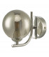 Wall Light Polished Chrome Smoked Glass Globe-2