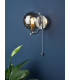 Wall Light Polished Chrome Smoked Glass Globe-4