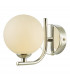 Wall Light Polished Chrome Opal Glass Globe-1