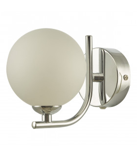 Wall Light Polished Chrome Opal Glass Globe-2