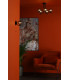5 Light Semi Flush Ceiling Light Matt Black Smoked Glass-4