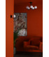 5 Light Semi Flush Ceiling Light Matt Black Opal Glass-5