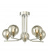 5 Light Semi Flush Ceiling Light Polished Chrome Smoked Glass-1