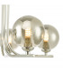 5 Light Semi Flush Ceiling Light Polished Chrome Smoked Glass-2
