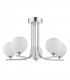 5 Light Semi Flush Ceiling Light Polished Chrome Opal Glass-2