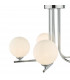 5 Light Semi Flush Ceiling Light Polished Chrome Opal Glass-3