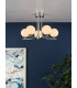5 Light Semi Flush Ceiling Light Polished Chrome Opal Glass-4