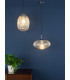 Single Pendant Ceiling Light Polished Chrome Ribbed Glass-9
