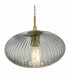 Pendant Ceiling Light Smoked Glass Antique Brass Detail-6