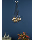 7 Light Cluster Pendant Polished Chrome Smoked Glass Globes-6