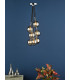 7 Light Cluster Pendant Polished Chrome Smoked Glass Globes-7