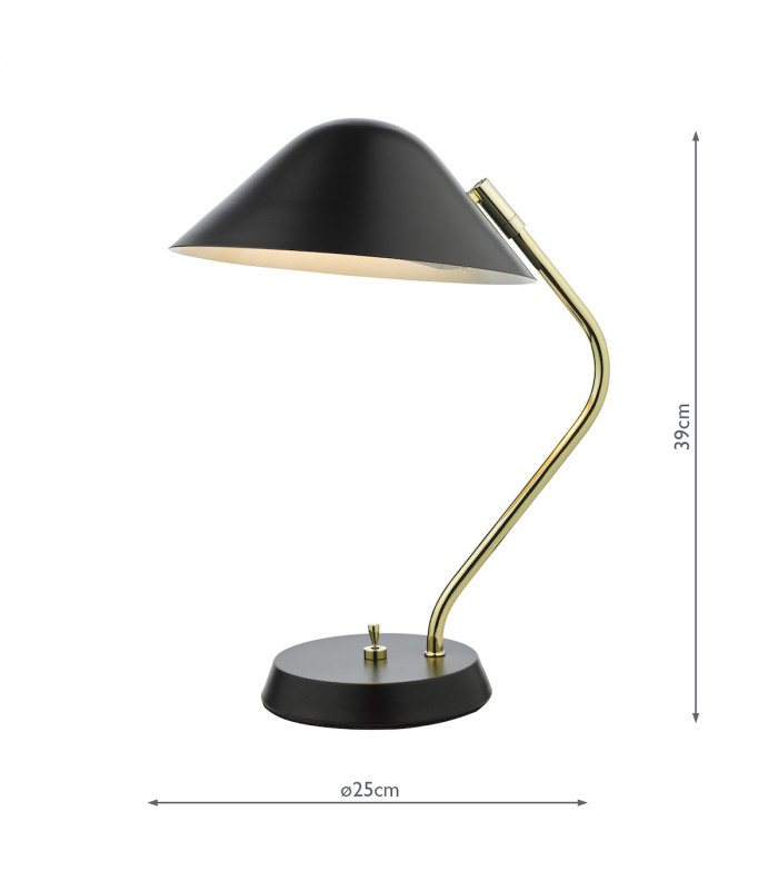 Modern Table Lamp Polished Brass Satin Black-9