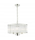 Cylindrical 3 Light Pendant Polished Nickel Glass-1