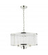 Cylindrical 3 Light Pendant Polished Nickel Glass-2