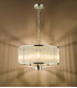 Cylindrical 3 Light Pendant Polished Nickel Glass-7