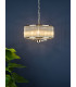 Cylindrical 3 Light Pendant Polished Nickel Glass-8