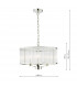 Cylindrical 3 Light Pendant Polished Nickel Glass-9
