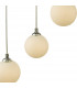 5 Light Cluster Ceiling Pendant Polished Chrome Opal Glass-3