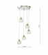 5 Light Cluster Ceiling Pendant Polished Chrome Clear/Wire Glass-6