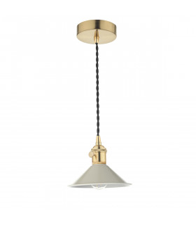 Dome Pendant Natural Brass With Cashmere Shade-2