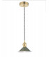 Dome Pendant Natural Brass With Olive Green Shade-1