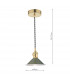 Dome Pendant Natural Brass With Olive Green Shade-5