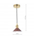 Dome Pendant Natural Brass With Umber Shade-3